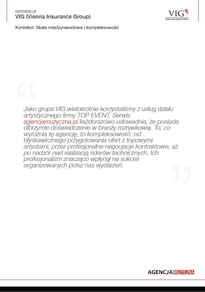 VIG - referencje